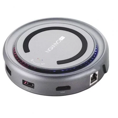 Canyon DS-7 Hub USB-C 7 en 1 con Cargador Inalámbrico - Gris Canyon DS-7 Hub USB-C 7 en 1 con Cargador Inalámbrico - Gris